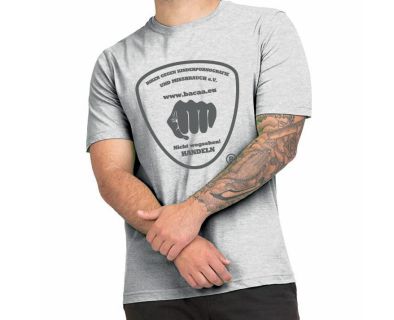 T-Shirt grau, Druck anthrazit